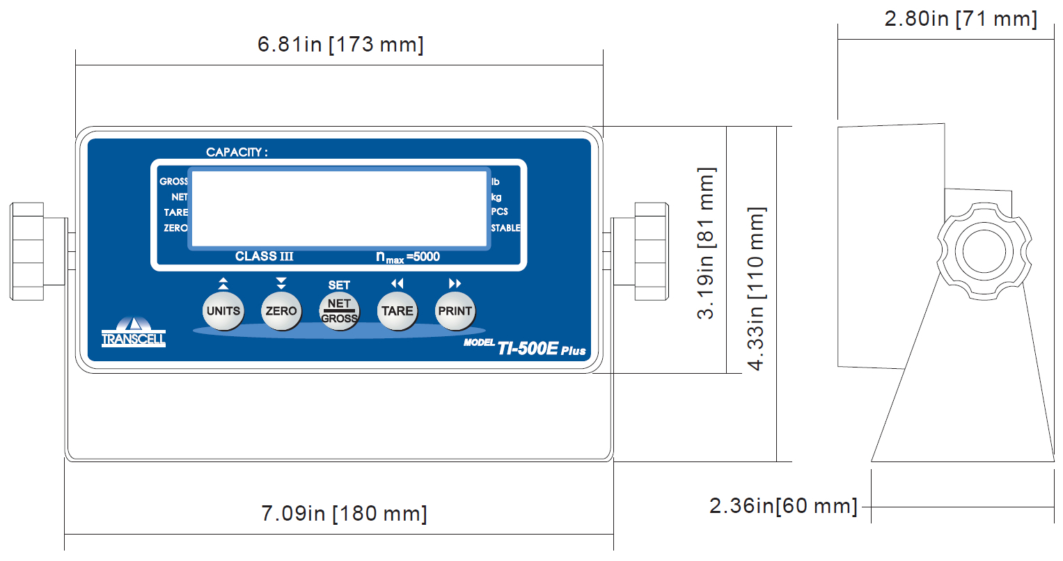 TI-500E PLUS Indicator - Digital Scale | Load Cell | Digital Indicator •  Transcell Technology