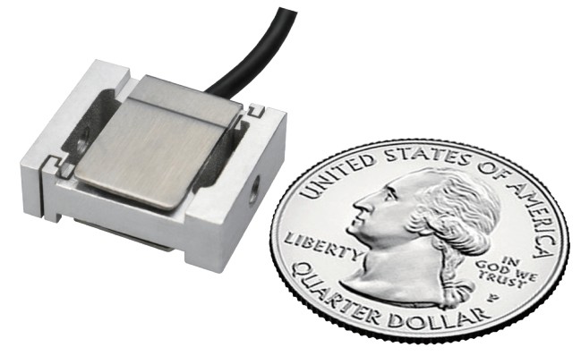 mini s-beam load cell size compared to quarter